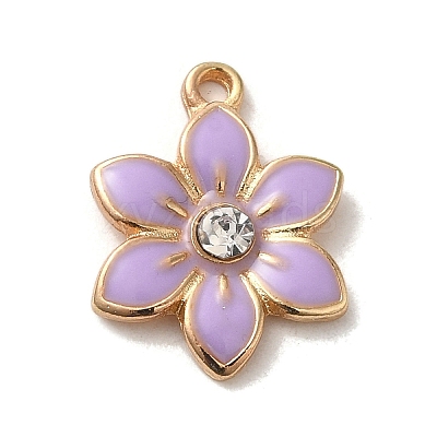 Flower Alloy Enamel Pendants ENAM-A007-06KCG-03-1