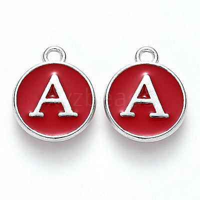Platinum Plated Alloy Enamel Charms LS-ENAM-S118-03A-P-1