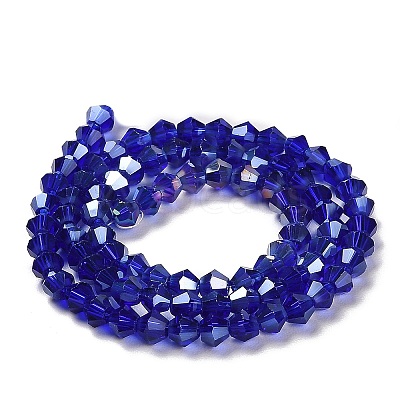 Transparent Electroplate Glass Beads Strands EGLA-A039-T3mm-B06-1