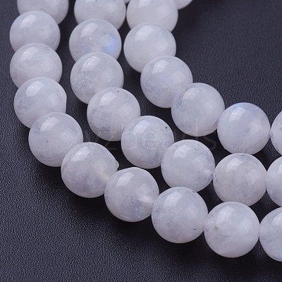 Natural Rainbow Moonstone Bead Strands G-G970-37-6mm-1