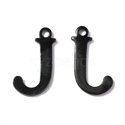 304 Stainless Steel Alphabet Charms STAS-H122-J-EB-1