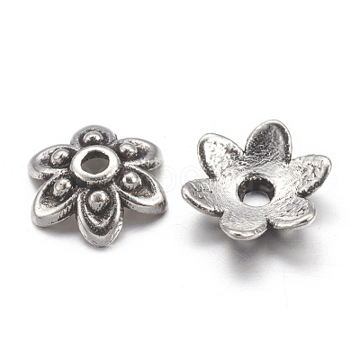Tibetan Style Alloy Bead Caps X-LF0626Y-1