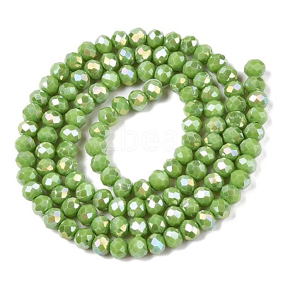 Electroplate Glass Beads Strands EGLA-A044-P4mm-B30-1