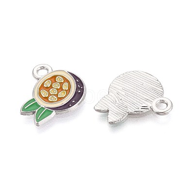Fruit Alloy Enamel Charms PALLOY-S058-01P-28-1