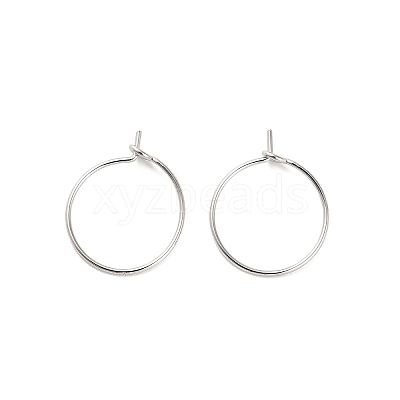 Brass Hoop Earring Findings KK-R112-038A-1