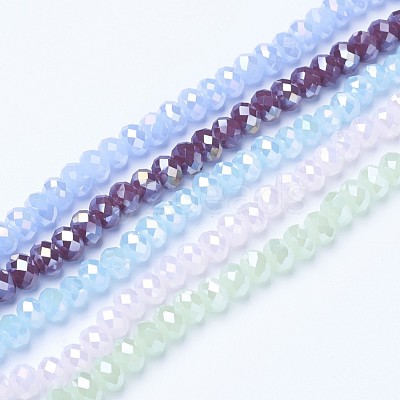 Electroplate Glass Beads Strands EGLA-A034-J6mm-B-1