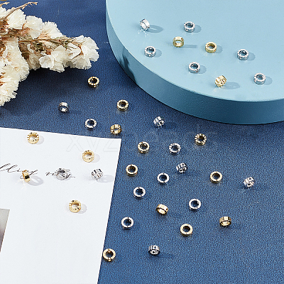80Pcs 2 Colors Brass Bead Frames KK-PH0002-60-1