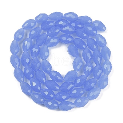 Electroplate Imitation Jade Glass Beads Strands EGLA-N013-J10mm-D06-1