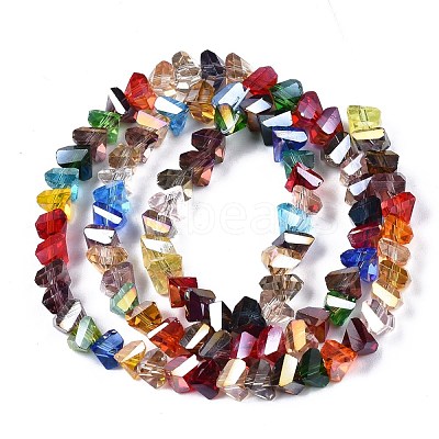 Electroplate Glass Beads Strands X-EGLA-N002-06L-1