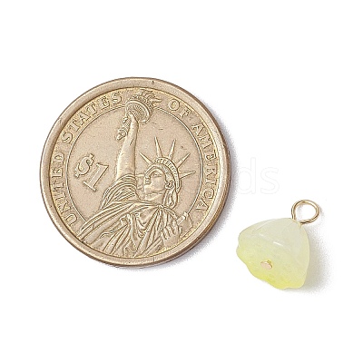 Acrylic Lotus Pendants PALLOY-JF02712-01-1