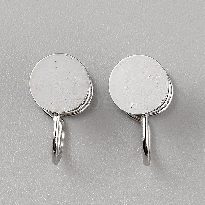 Brass Spiral Pad Ear Cuff Findings LS-EJEW-WH0033-23P-1