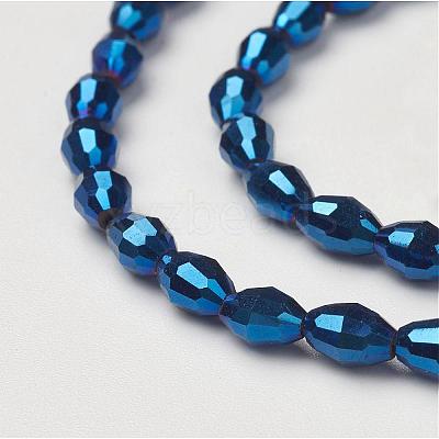 Electroplate Glass Beads Strands GC885Y-5-1