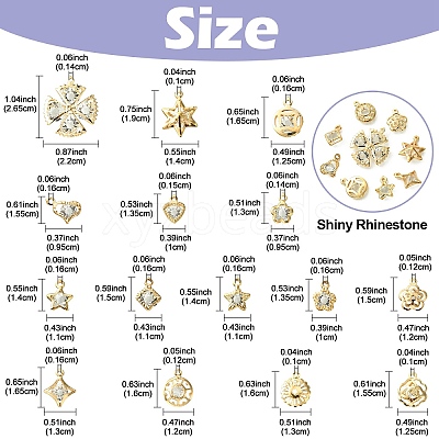150Pcs 15 Styles Rack Plating Iron Pendants IFIN-YW0003-54-1