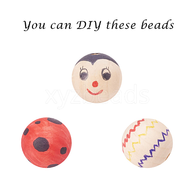 Unfinished Wood Beads X-WOOD-S651-20mm-LF-1