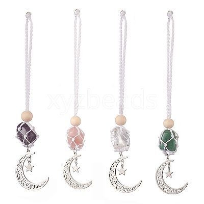 Moon 201 Stainless Steel Pendant Decorations HJEW-JM00958-1
