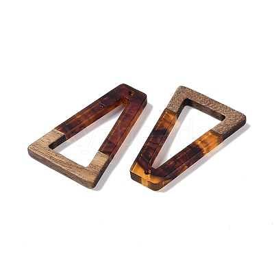 Resin & Wood Pendants WOOD-F015-10G-1