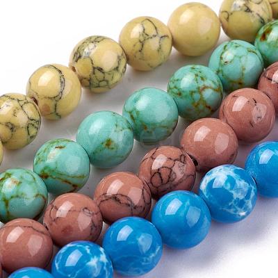 Synthetic Turquoise Beads Strands TURQ-H038-4mm-M-1