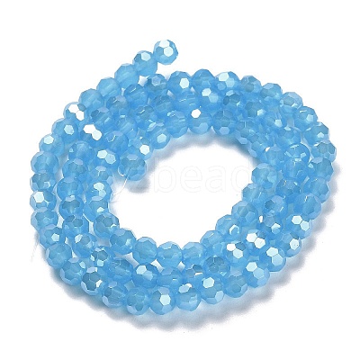 Electroplate Glass Beads Strands EGLA-A035-J4mm-A07-1