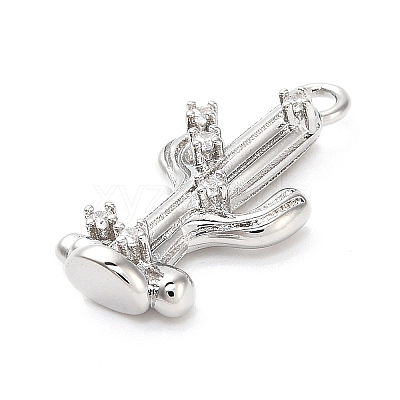 Brass Micro Pave Cubic Zirconia Pendants KK-L229-066P-1