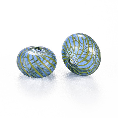 Transparent Handmade Blown Glass Globe Beads X-GLAA-T012-19C-1