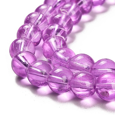 Drawbench Transparent Glass Beads Strands GLAD-Q012-8mm-18-1