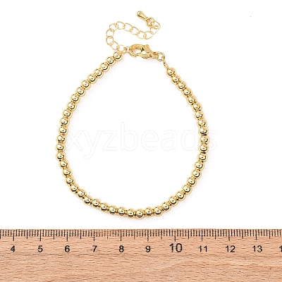 Round Brass Beaded Bracelets for Women BJEW-H640-04B-G-1