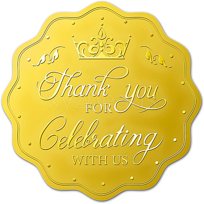 Self Adhesive Gold Foil Embossed Stickers DIY-WH0211-185-1