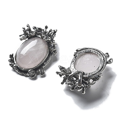 Natural Rose Quartz Pendants G-H083-01AS-01-1