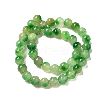 Natural Dyed White Jade Beads Strands G-M402-C04-21-1