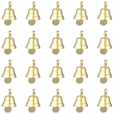 80Pcs Iron Bell Pendants HJEW-YW0001-09-1