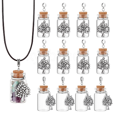 20Pcs Alloy Glass Bottle European Dangle Charms PALLOY-GA0001-14-1