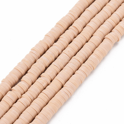 Handmade Polymer Clay Bead Strands CLAY-T002-4mm-66-1
