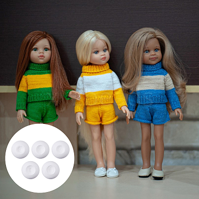 20 Pairs 5 Styles Natural Selenite Craft Doll Eye DIY-FH0009-64-1