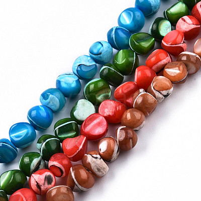 Natural Trochid Shell/Trochus Shell Beads Strands SSHEL-N032-48-1