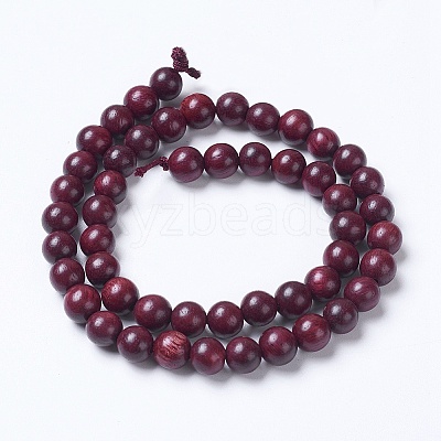 Natural Wood Beads Strands WOOD-J001-05-8mm-1