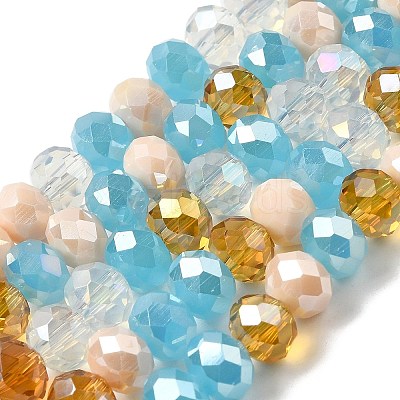Glass Beads Strands EGLA-A034-M8mm-56-1