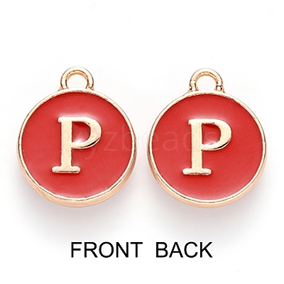 Golden Plated Enamel Alloy Charms ENAM-SZ0001-26C-P-1