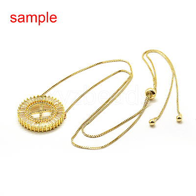 Brass Micro Pave Cubic Zirconia Pendants LS-ZIRC-G130-09P-NR-1
