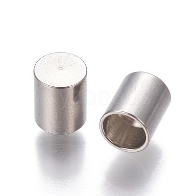 Tarnish Resistant 201 Stainless Steel Cord End Caps X-STAS-P239-08P-1