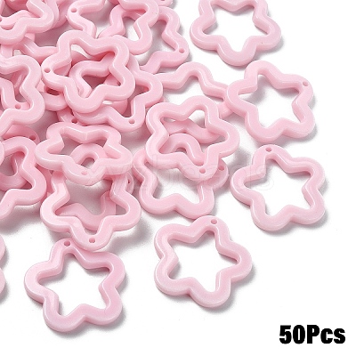 50Pcs Opaque Acrylic Pendants MACR-YW0004-36D-1