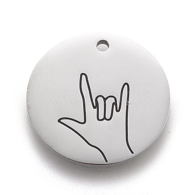 Non-Tarnish 316 Surgical Stainless Steel Pendants STAS-F257-10P-1