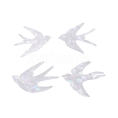 Swallow Shape Waterproof PVC Laser Adhesive Stickers DIY-WH0256-002-1