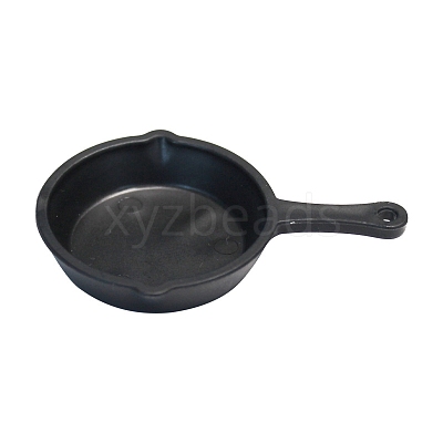 10Pcs Plastic Frying Pan Miniature Ornaments PW-WG6F097-01-1
