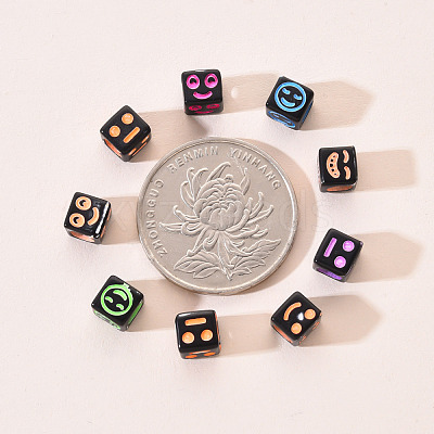Craft Black Acrylic Beads MACR-YW0001-11-1