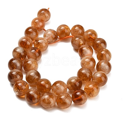 Hearted Natural Citrine Beads Strands G-L663-A02-12mm-1