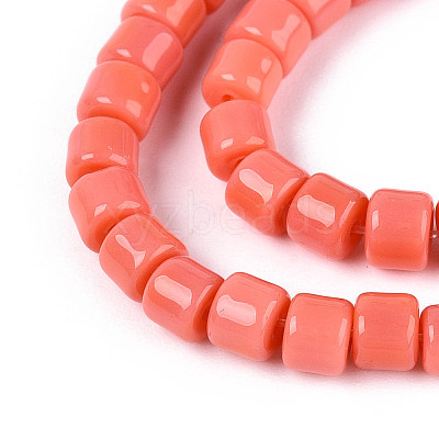 Opaque Solid Color Glass Beads Strands GLAA-N065-4x4mm-C02-1