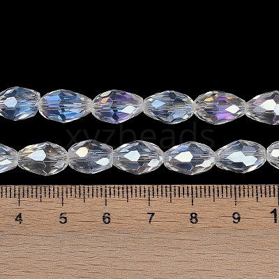 Transparent Electroplate Glass Beads Strands X-EGLA-N013-T10mm-B01-1