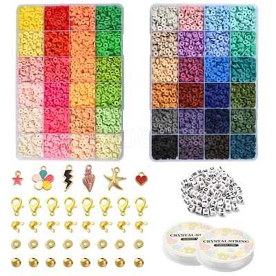 DIY Heishi Surfer Bracelet Making Kit DIY-YW0005-86-1