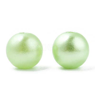 Spray Painted ABS Plastic Imitation Pearl Beads OACR-T015-05B-10-1