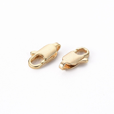 Brass Lobster Claw Clasps X-KK-Q765-004-NF-1